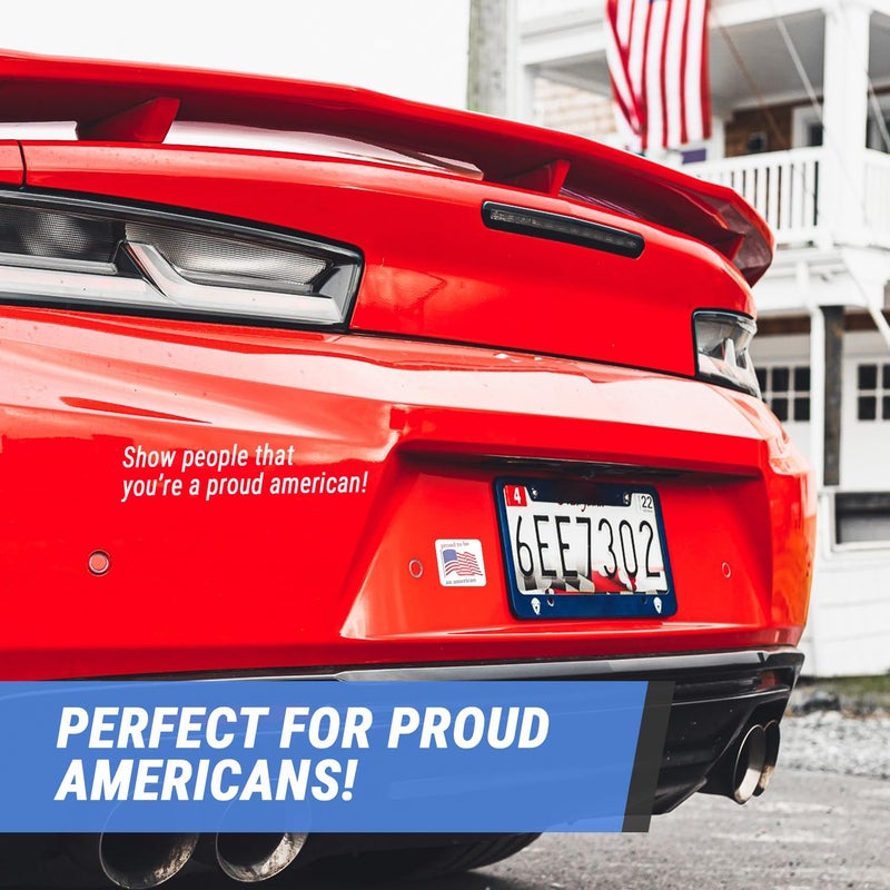 OfficeSmartLabels Proud to BE an American Labels (1.5 x 1.5 inch, Classic White, Red & Blue - 300 Labels) USA Patriotic Labels - Semi-Gloss - Image 4